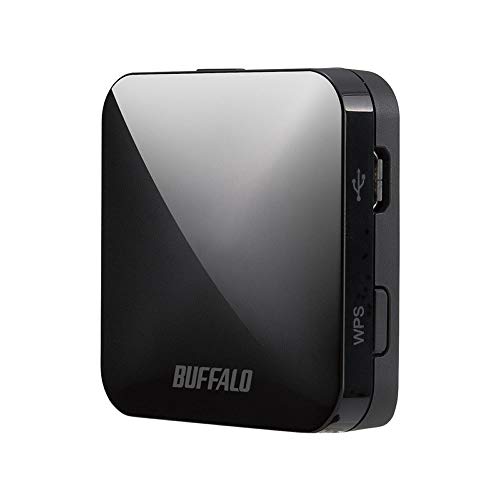 【中古】【非常に良い】BUFFALO (バッファロー) USB 無線LAN親機 11ac/n/a/g/b 433/150Mbps トラベルルーター single_band ブラック WMR-433W2-BK【iPhone