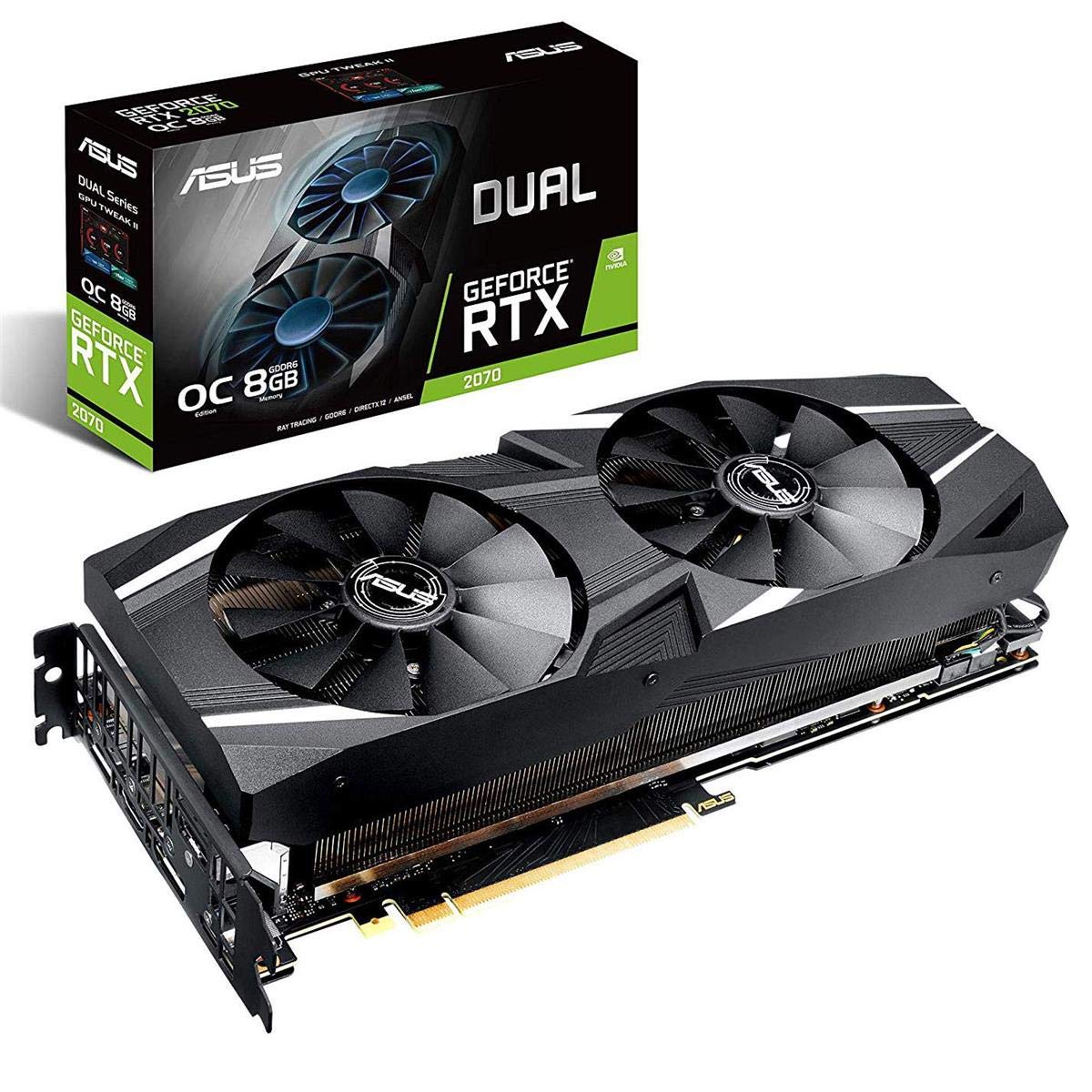 【中古】【非常に良い】ASUS NVIDIA RTX 2070 SUPER 搭載 デュアルファンモデル 8G DUAL-RTX2070S-O8G-EVO