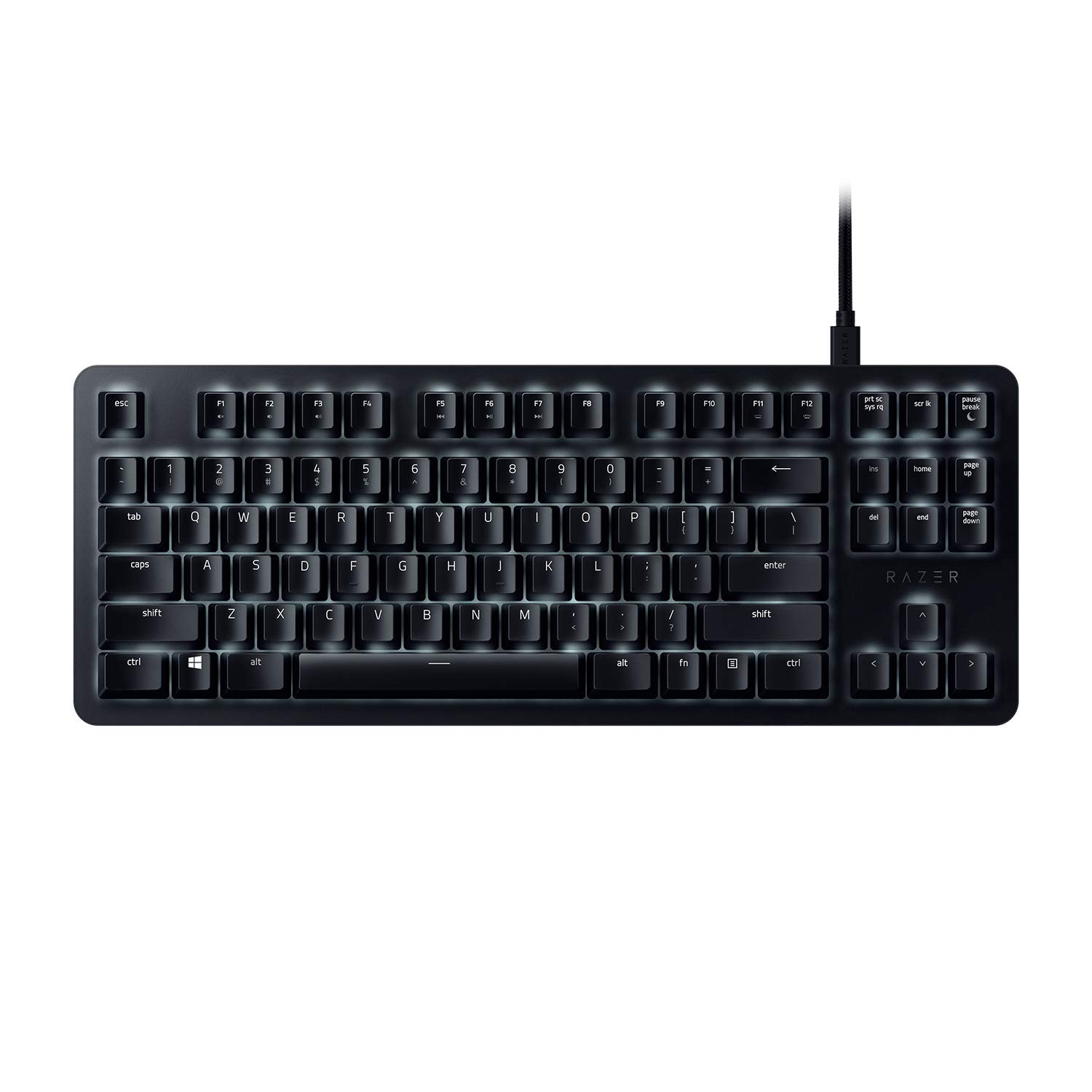 【中古】【人並み外れたに好いたらしい】Razer BlackWidow Lite 機械的鍵盤 静音 オレンジ色軸 テンキー受け答え 英語US割りつける 【日本引き受ける品】 RZ03-02640100-R3M1