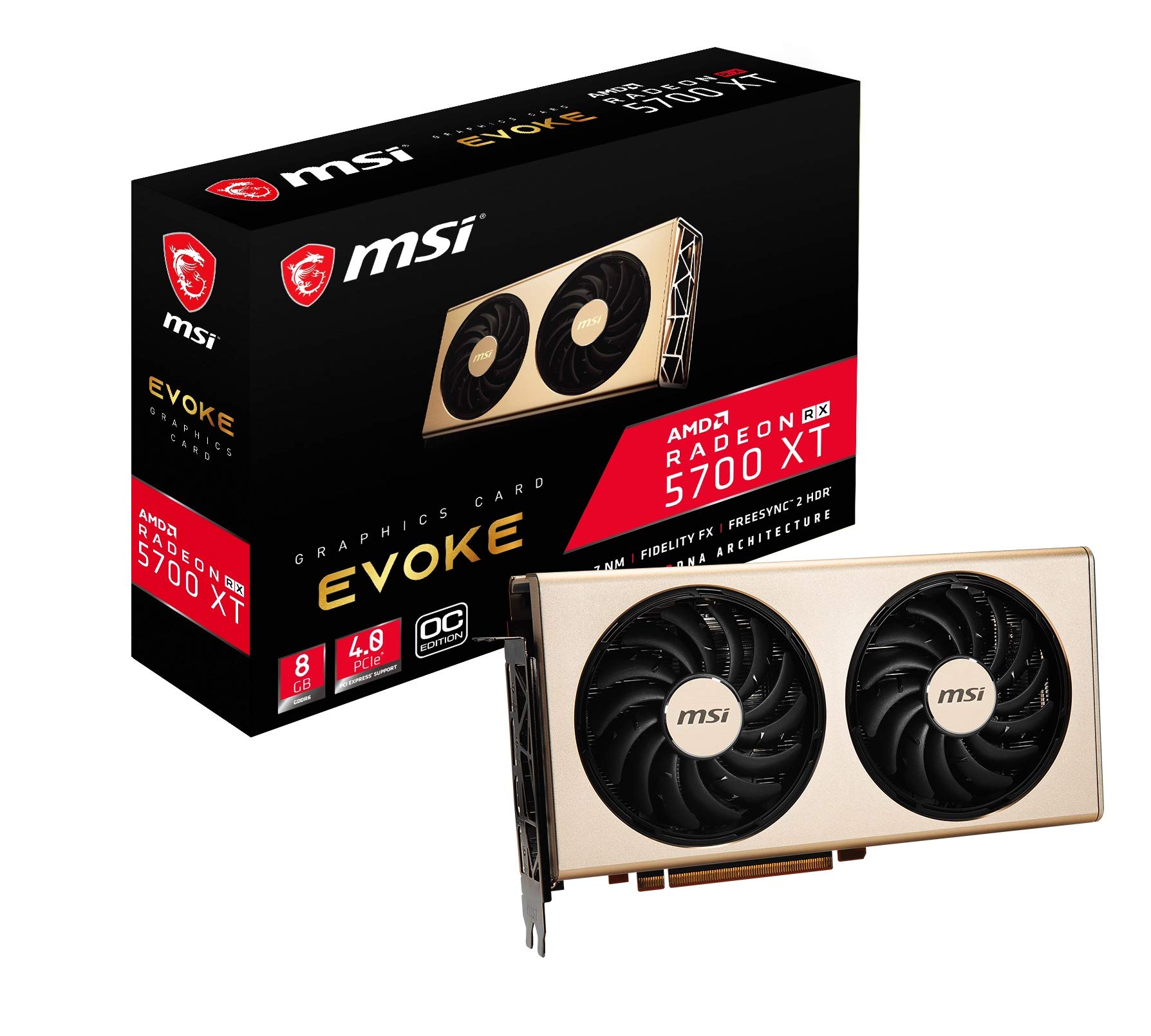 【中古】【人並み外れたに好いたらしい】MSI Radeon RX 5700 XT EVOKE OC グラフィクスゲーム盤 VD7054