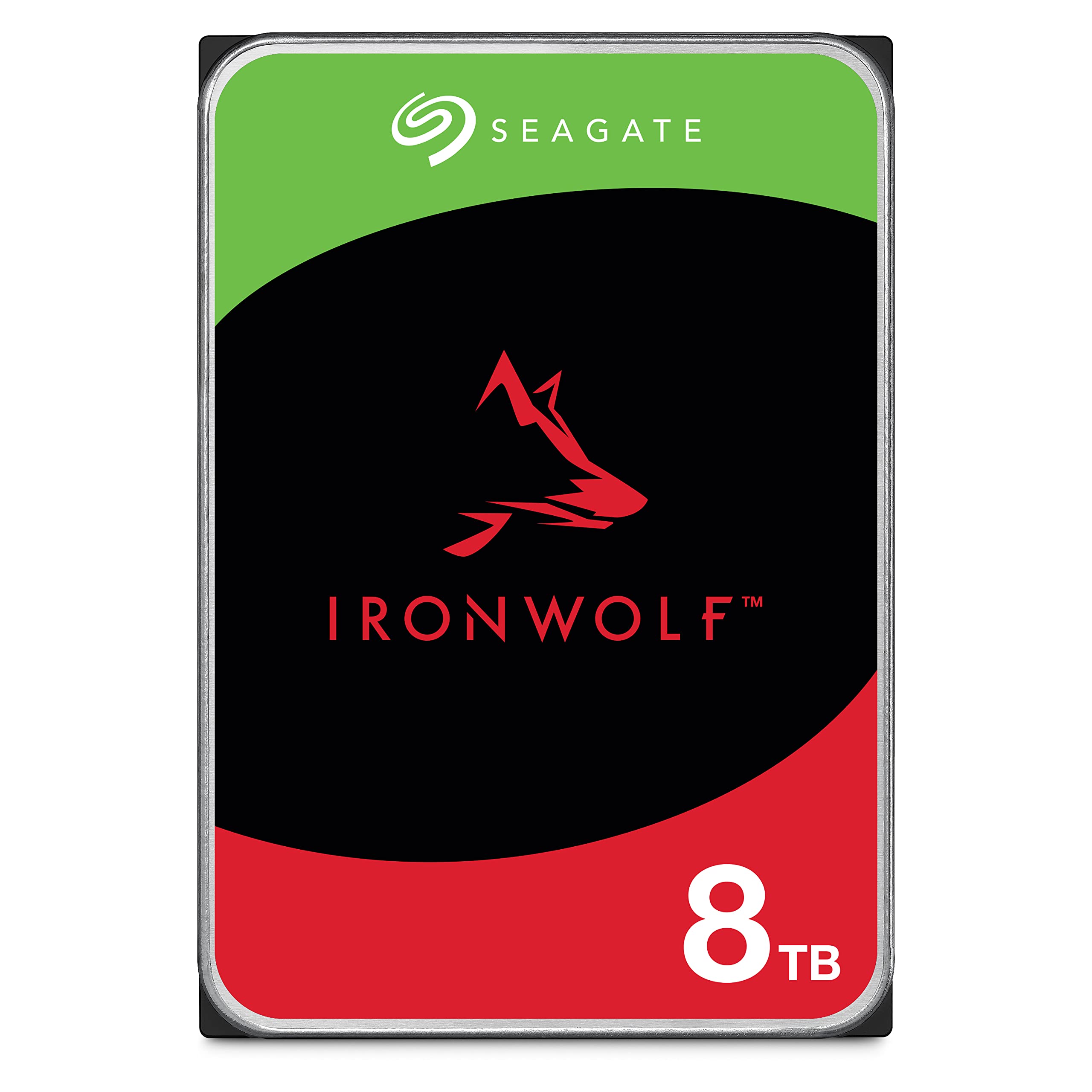 【中古】【非常に良い】Seagate IronWolf 3.5インチ 【データ復旧 3年付】 8TB 内蔵 ハードディスク HDD CMR 3年保証 6Gb/s 256MB 7200rpm 24時間稼働 PC NAS S