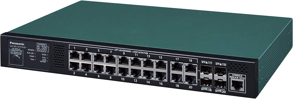 【中古】【非常に良い】パナソニックLSネットワークス PN261692 20ポート PoE給電スイッチングハブ GA-ML16TCPoE + の商品写真
