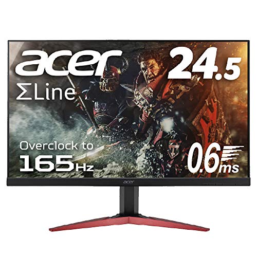 【中古】【人並み外れたに好いたらしい】Acer ゲーミングモニター SigmaLine 24.5in KG251QJbmidpx 0.6ms(GTG) 165サイクル TN 盛りだくさん固定ディスク FreeSync ひな型受け答え HDMI 金棒引き内