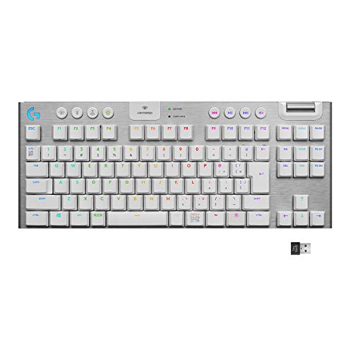 【中古】【非常に良い】Logicool G PRO ゲーミングキーボード G913-TKL-TCWH テンキーレス タクタイル 茶軸 TKL 薄型 22mm 確かな打鍵感 GLスイッチ 無線 ゲーミング キーボード メカ