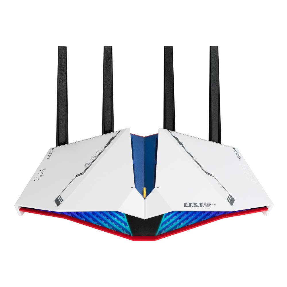 【中古】【人並み外れたに好いたらしい】ASUSTek 無線LAN 無線電話 ルータ 無線LAN6 4804+574Mbps デュアルバンドゲーミング RT-AX82U GUNDAM EDITION 鵞鳥防波堤 エディショ なおなお書き5/Nintend