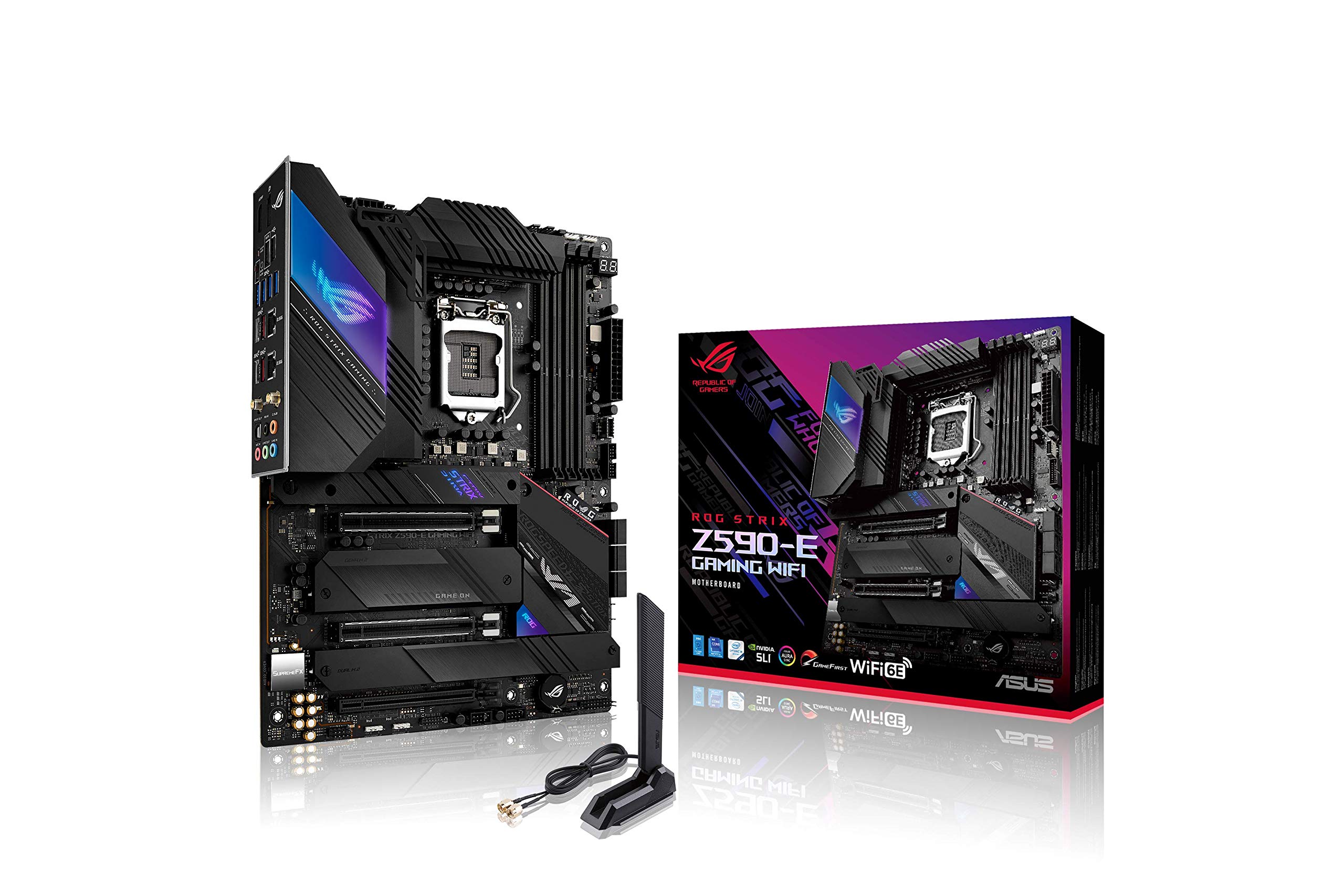 【中古】【非常に良い】ASUS INTEL 第10世代・11世代CPU(LGA1200)対応Z590チップセットATXマザーボード ROG STRIX Z590-E GAMING WIFI【国内】