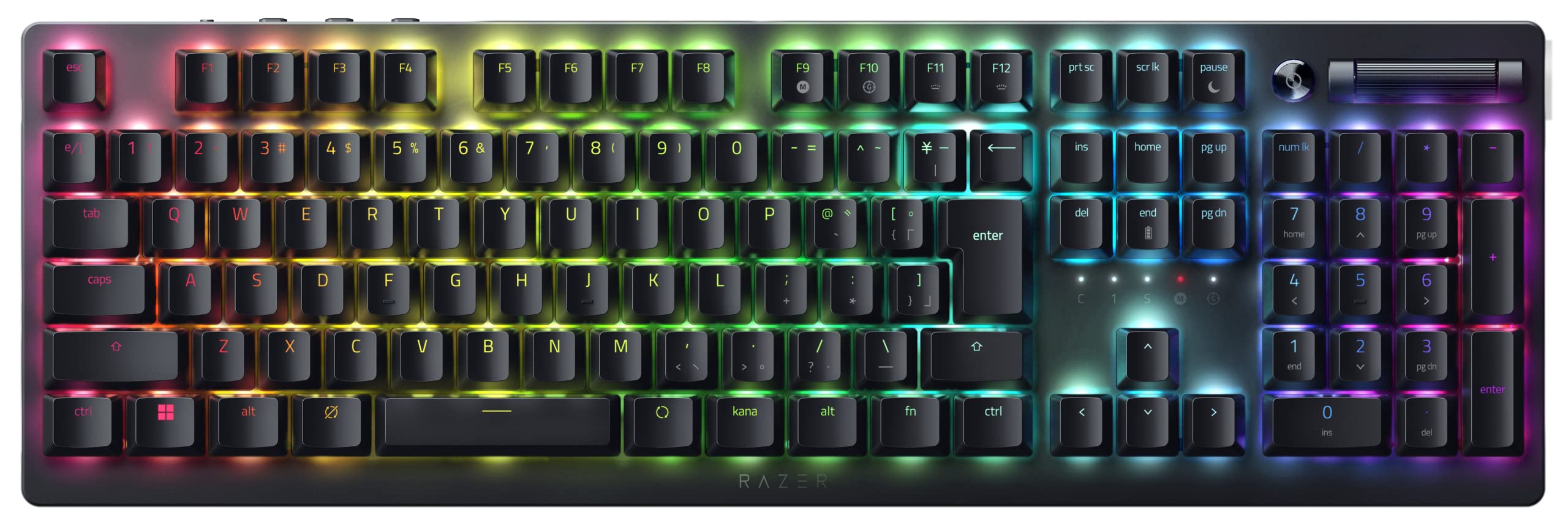 【中古】【人並み外れたに好いたらしい】Razer レイザー DeathStalker V2 Pro JP Linear Optical Switch ゲーミングキーボード 薄型オプティカルスイッチ 無線電話 2.4GHz Blueto
