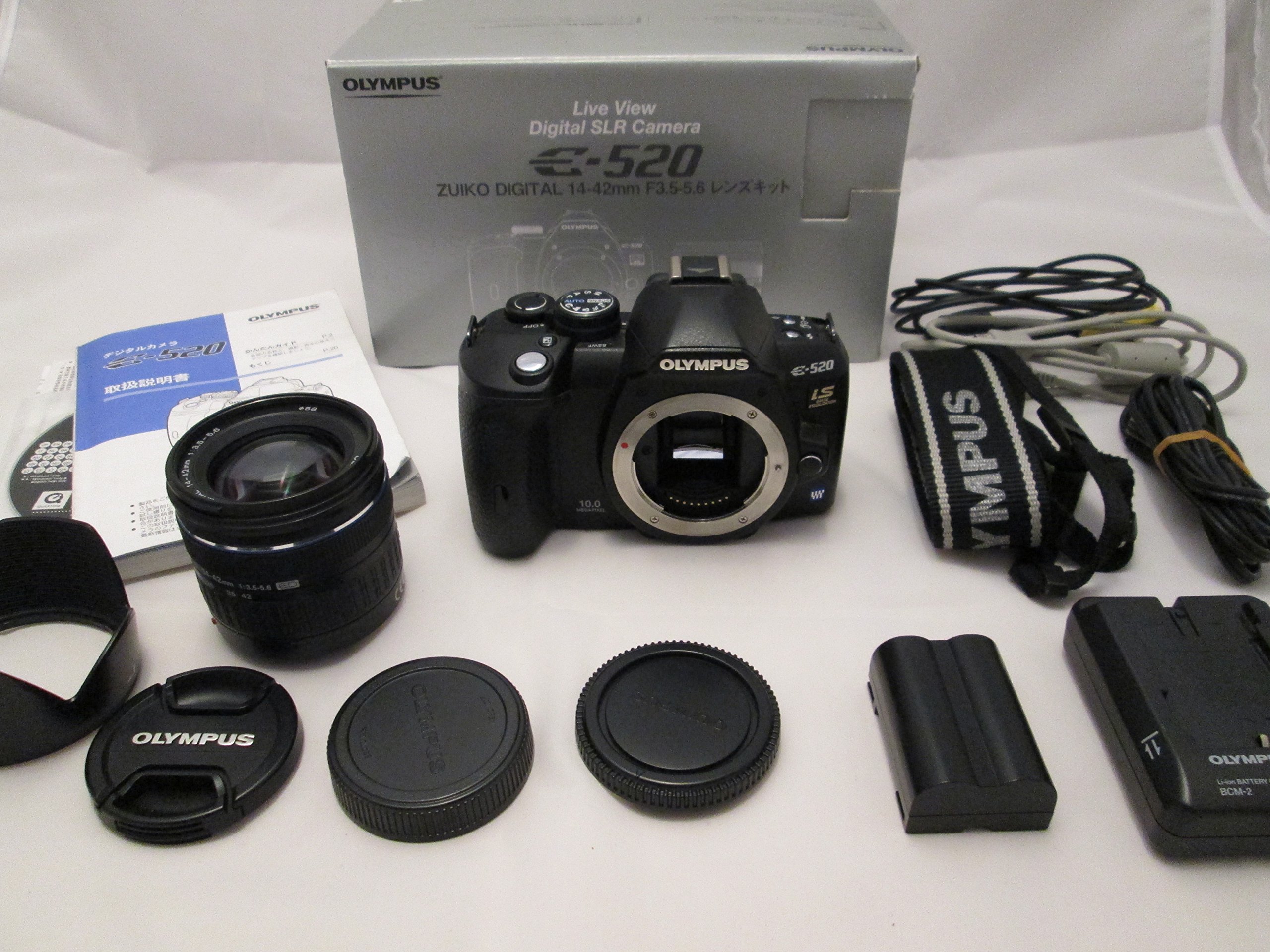 【中古】【人並み外れたに好いたらしい】OLYMPUS デジタル一眼二眼レフ写真機 E-520 水晶体一揃いの道具 E-520KIT