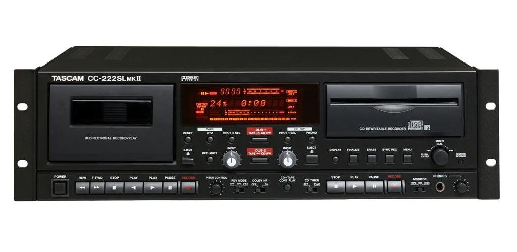 【中古】【非常に良い】TASCAM CDレコーダー/カセットコンビネーションデッキ CC-222SLMK2