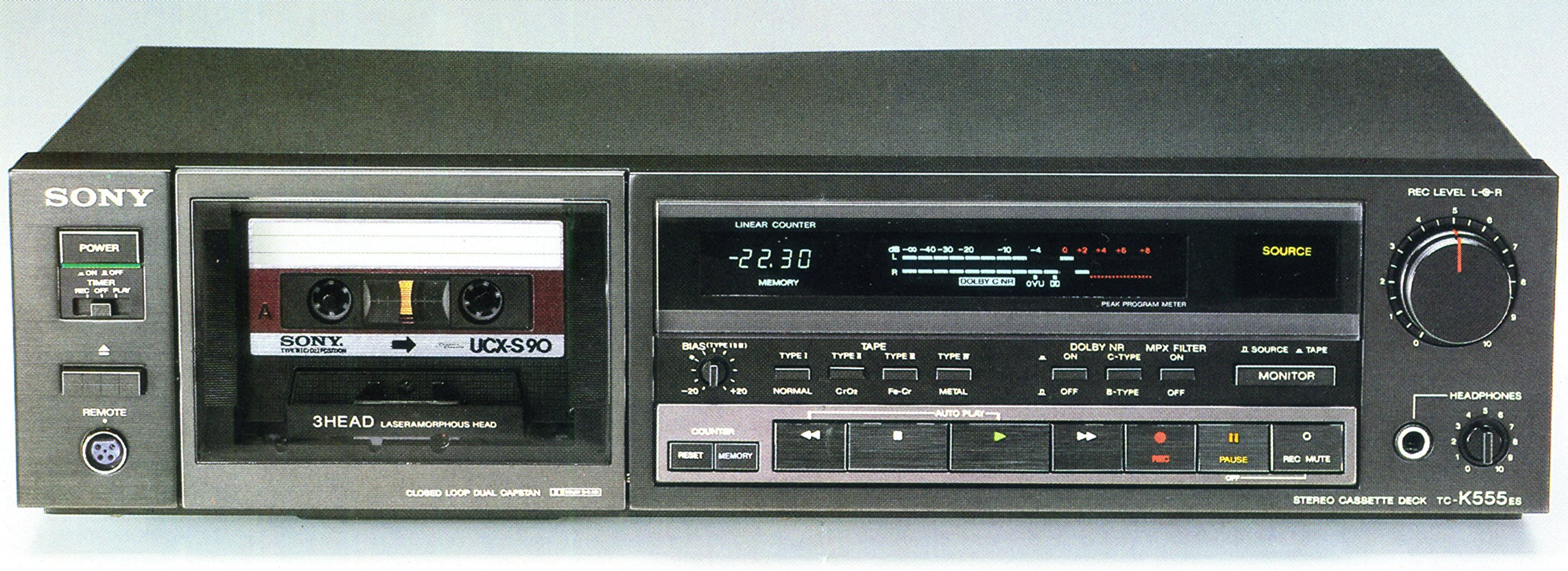 【中古】【非常に良い】SONY TC-K555ES 3ヘッドカセットデッキ