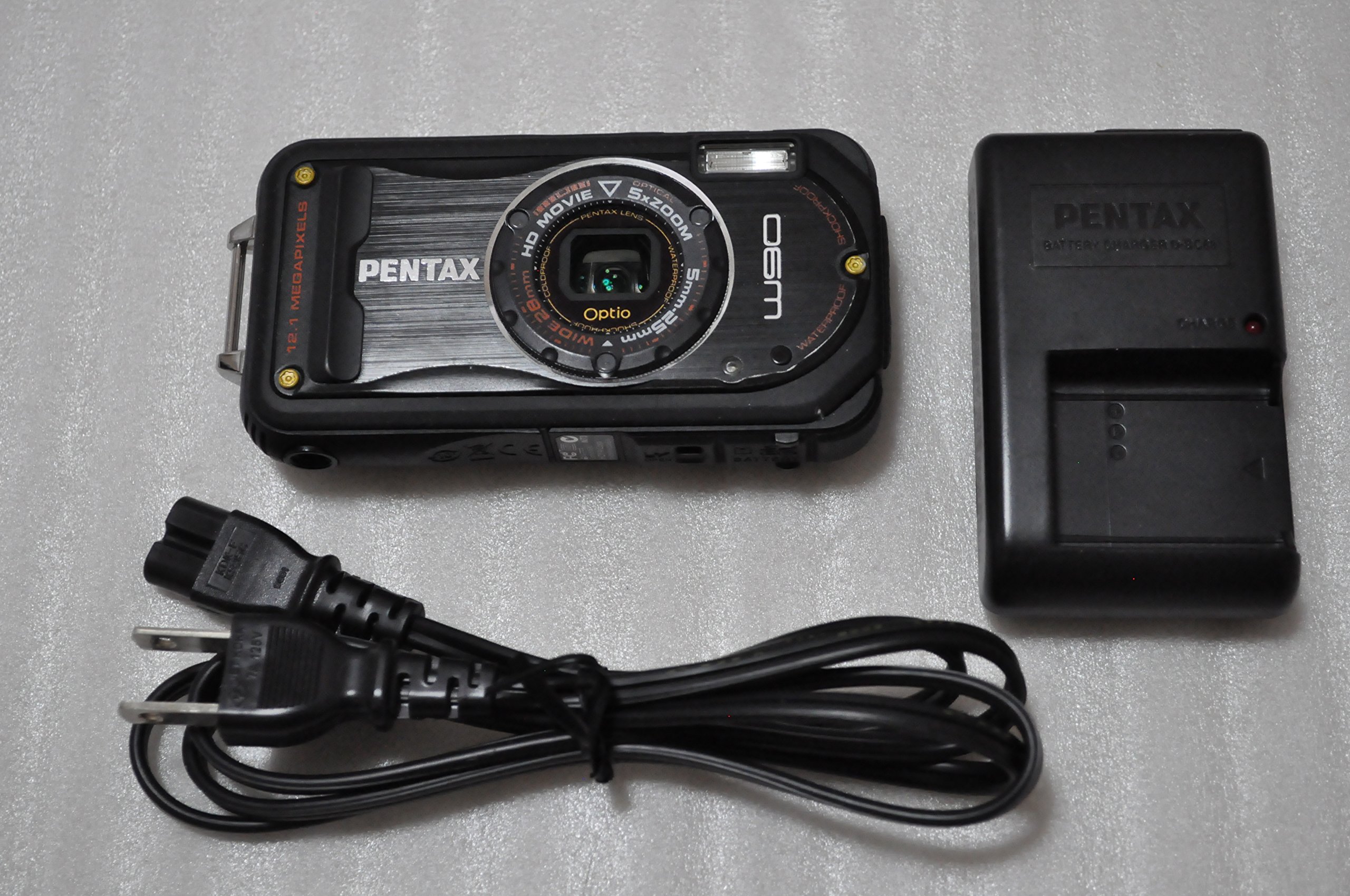 【中古】【非常に良い】PENTAX 防水デジタルカメラ Optio W90 ブラック OPTIOW90B