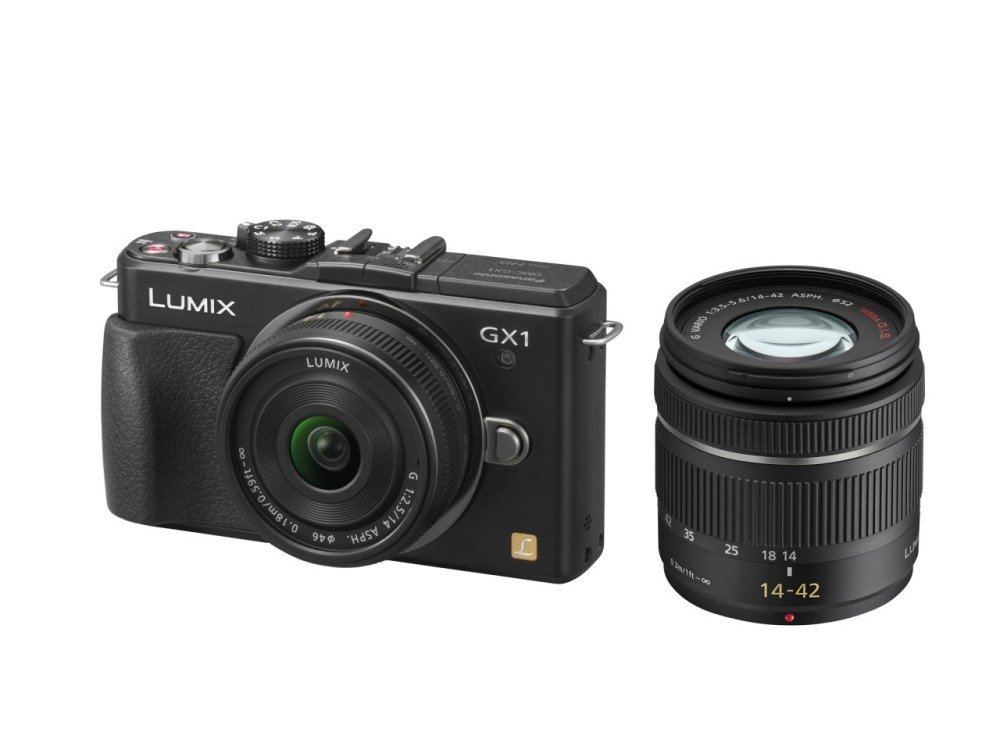 【中古】【非常に良い】パナソニック ミラーレス一眼カメラ ルミックス GX1 ダブルズームレンズキット パンケーキレンズ/標準ズームレンズ付属 エスプリブラック DMC-GX1W-K|スカイマーケットプラス