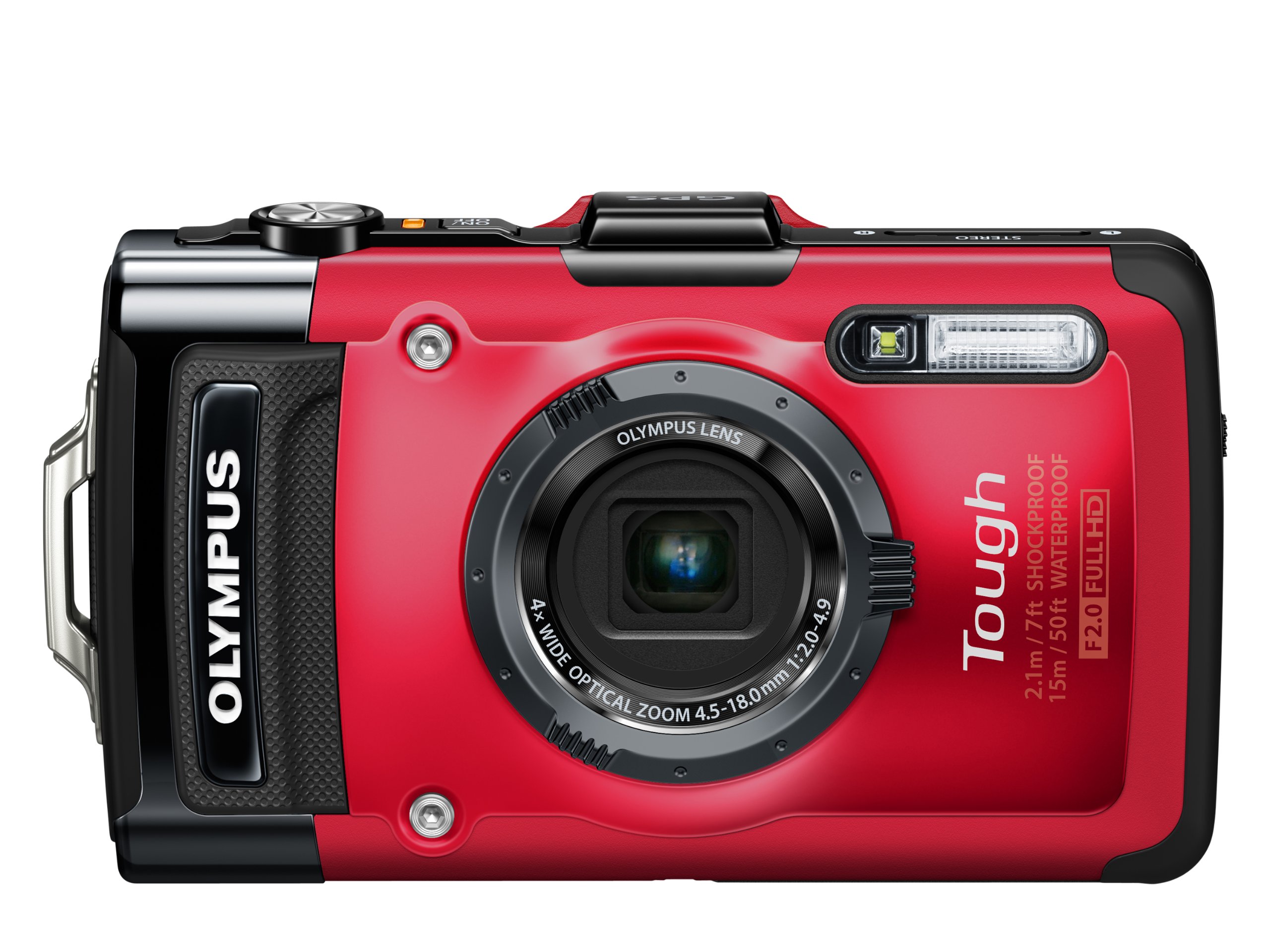 【中古】【人並み外れたに好いたらしい】OLYMPUS デジタル写真器 STYLUS TG-3 Tough 赤いこと 1600万絵素CMOS F2.0 15m雨合羽 100kgf耐荷重 GPS+陰電子羅針儀\u0026内蔵Wi-Fi TG-3 RED