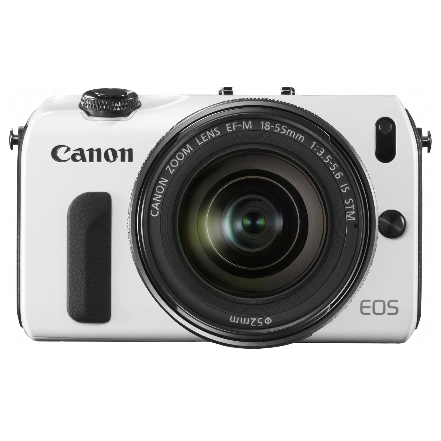 【中古】【非常に良い】Canon ミラーレス一眼カメラ EOS M レンズキット EF-M18-55mm F3.5-5.6 IS STM付属 ホワイト EOSMWH-18-55ISSTMLK