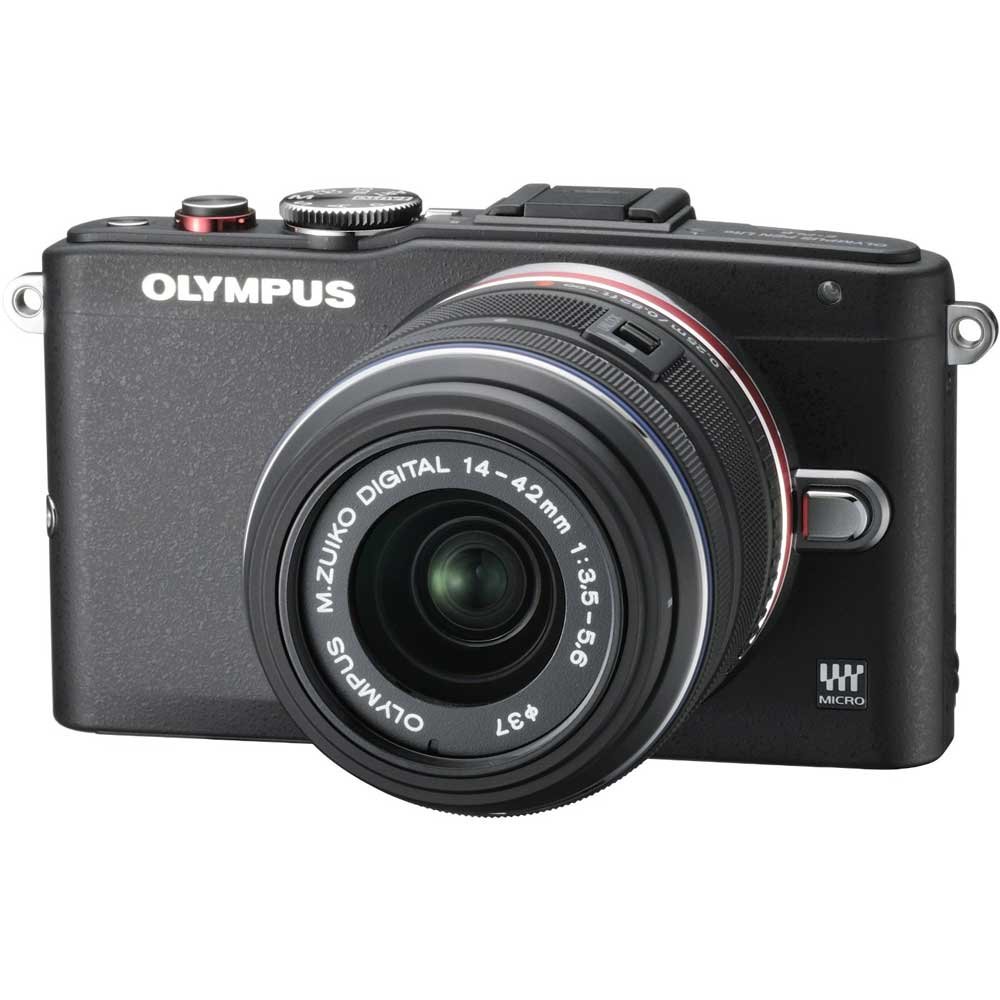 【中古】【非常に良い】OLYMPUS ミラーレス一眼 PEN Lite E-PL6 レンズキット ブラック E-PL6 LKIT BLK