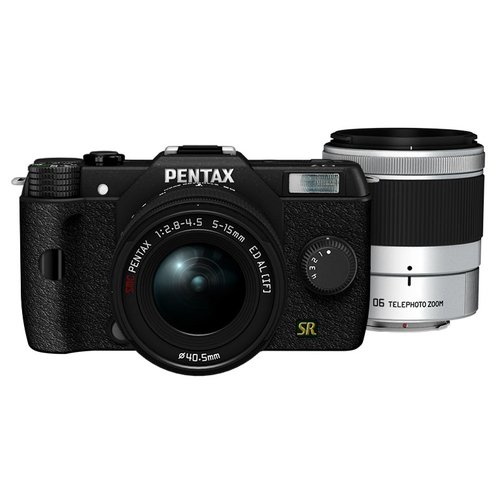 【中古】【非常に良い】PENTAX ミラーレス一眼 Q7 ダブルズームキット [標準ズーム 02 STANDARD ZOOM ・望遠ズーム 06 TELEPHOTO ZOOM] ブラック Q7 BLACK WZOOM K｜スカイマーケットプラス
