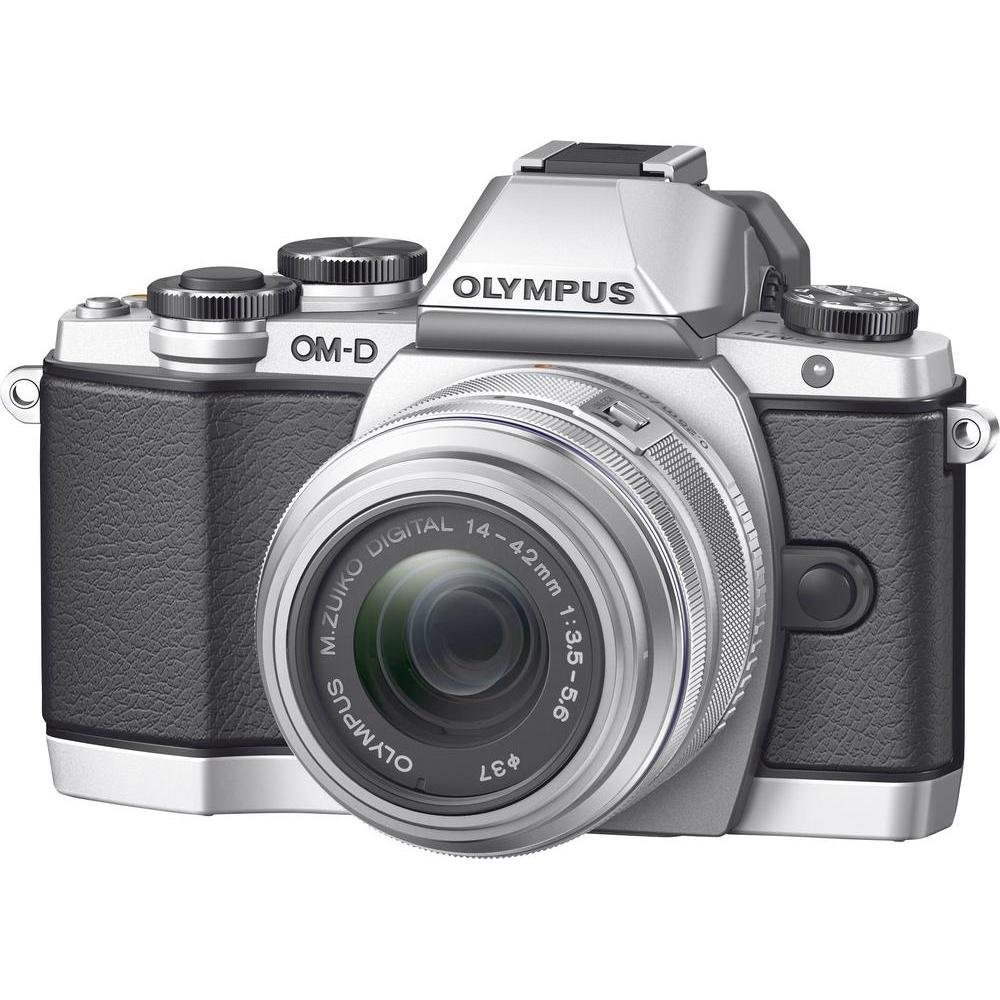 【中古】【非常に良い】OLYMPUS ミラーレス一眼 OM-D E-M10 ED 14-42mm F3.5-5.6 EZレンズキット シルバー OM-D E-M10 LKIT SLV