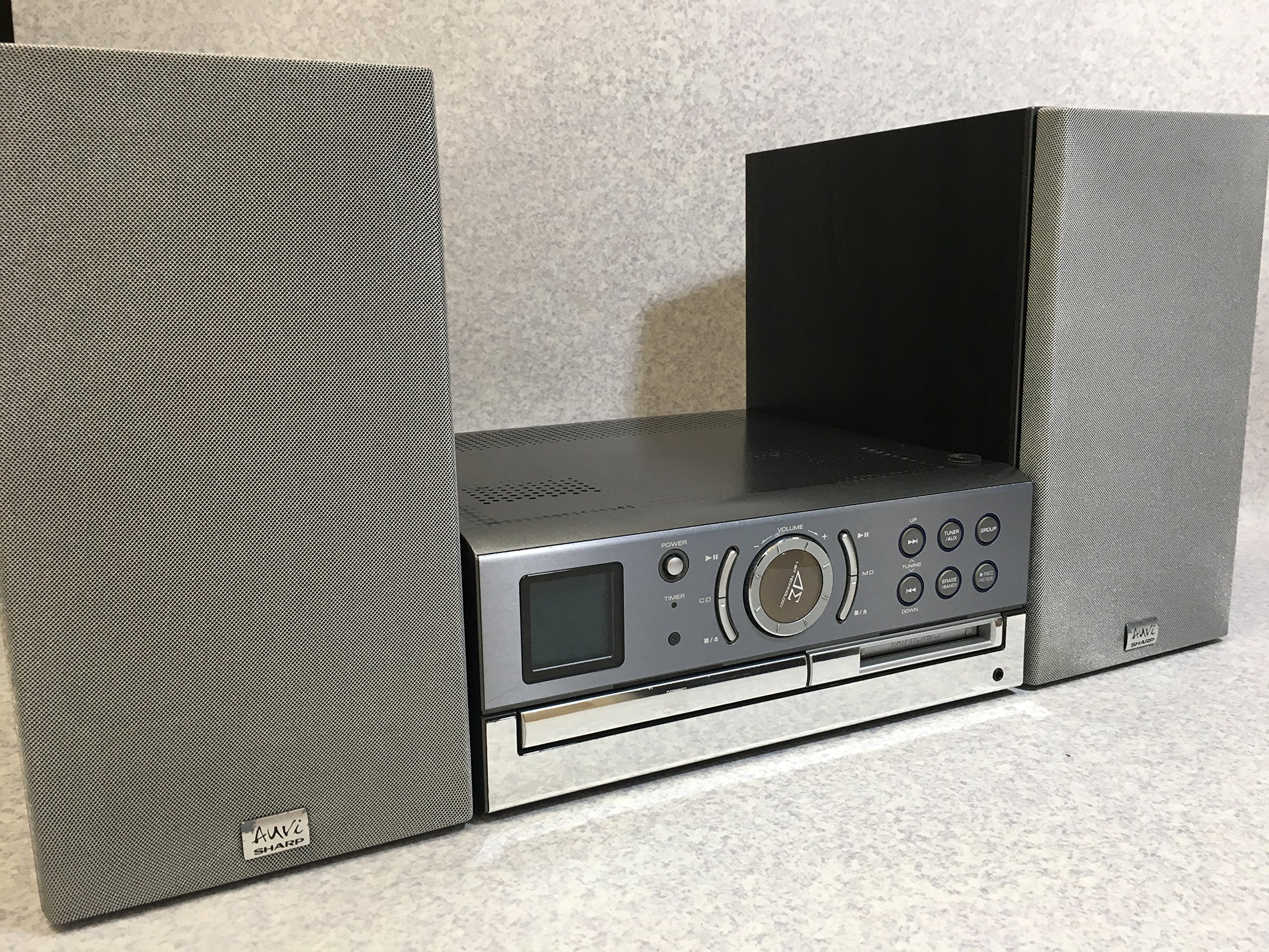 【中古】【非常に良い】SHARP　シャープ　SD-CX9-H　グレー　1ビットデジタルシステム（1-BIT/CD/MDコンポ）（本体SD-CX9-HとスピーカーSD-CX9-Hのセット）