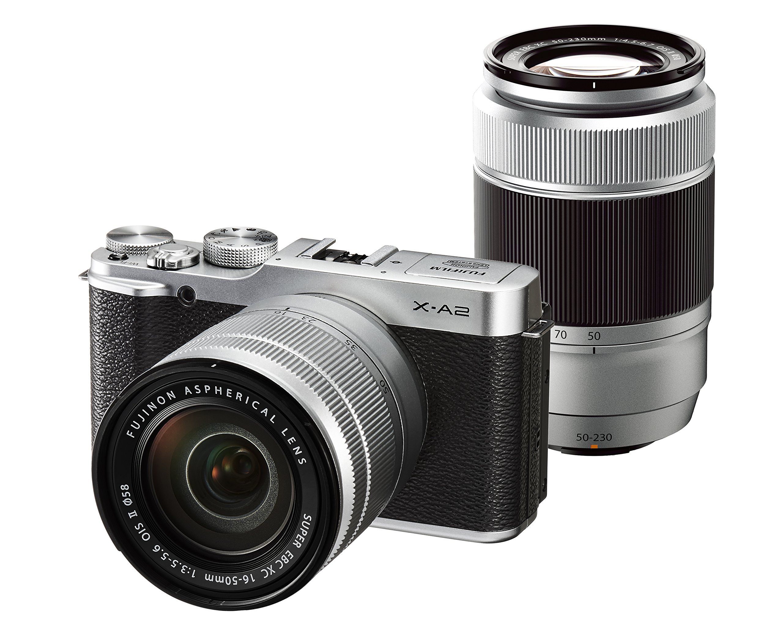 【中古】【非常に良い】FUJIFILM ミラーレス一眼 X-A2 ダブルズームレンズキット シルバー X-A2S1650II/50230II｜スカイマーケットプラス