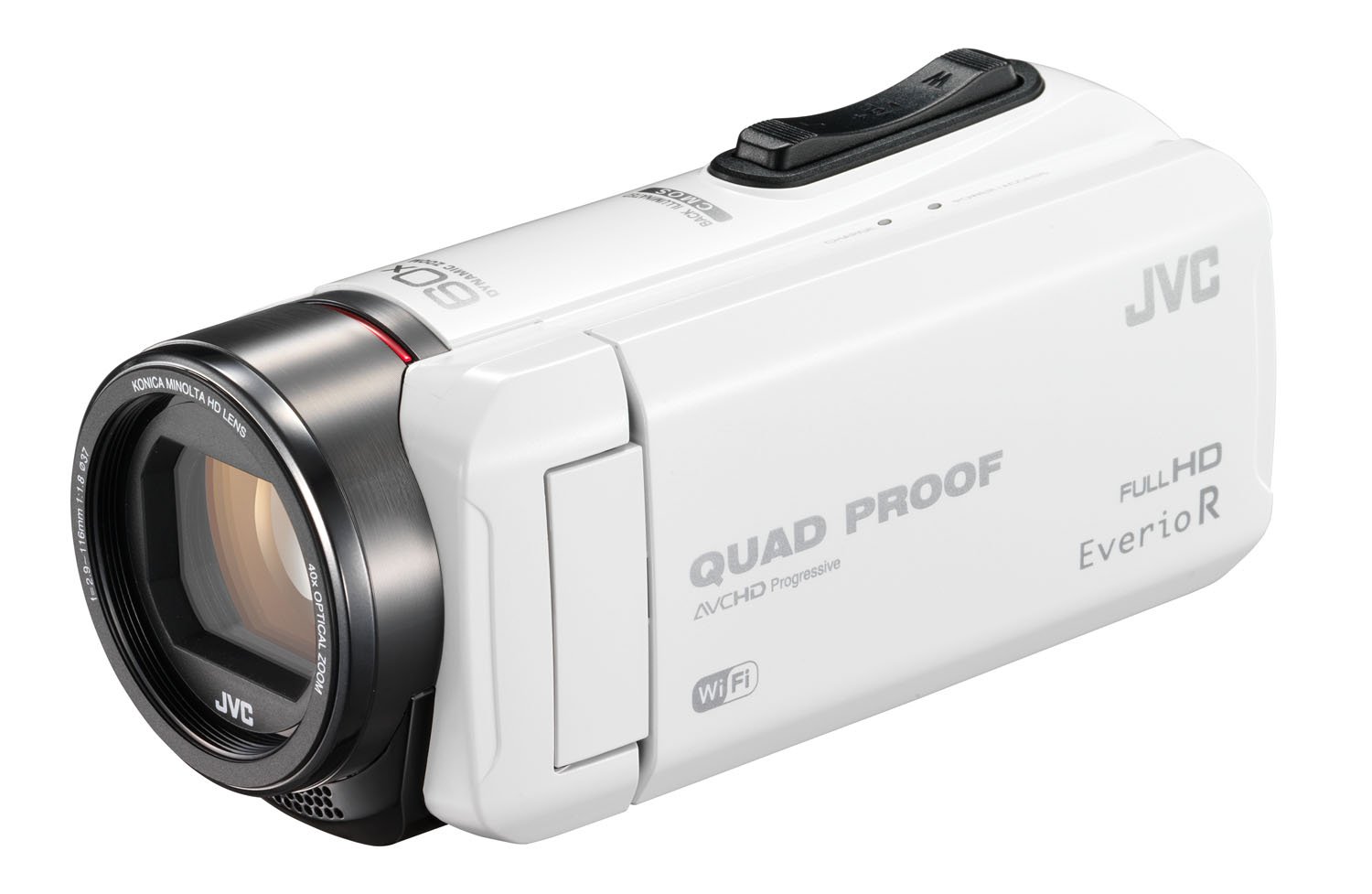 【中古】【非常に良い】JVC ビデオカメラ Everio R 防水5m 防塵仕様 Wi-Fi対応 内蔵メモリー64GB ホワイト GZ-RX600-W 39,410円