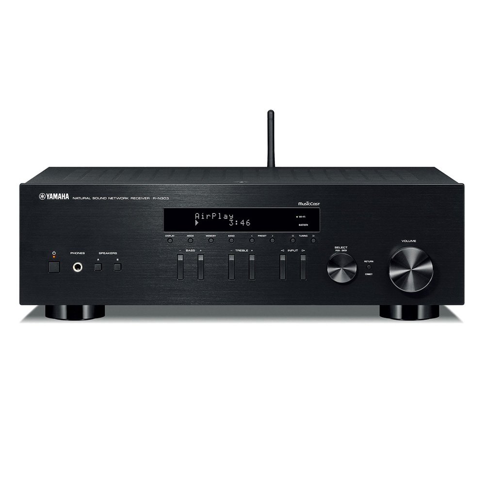 【中古】【人並み外れたに好いたらしい】ヤマハ 網状組織受信システム 広広としたFM/AMラジオ受信機/Wi-Fi/Bluetooth/ハイレゾ音源相応う 黒いこと R-N303(B) その他-TV・オーディオ・カメラ