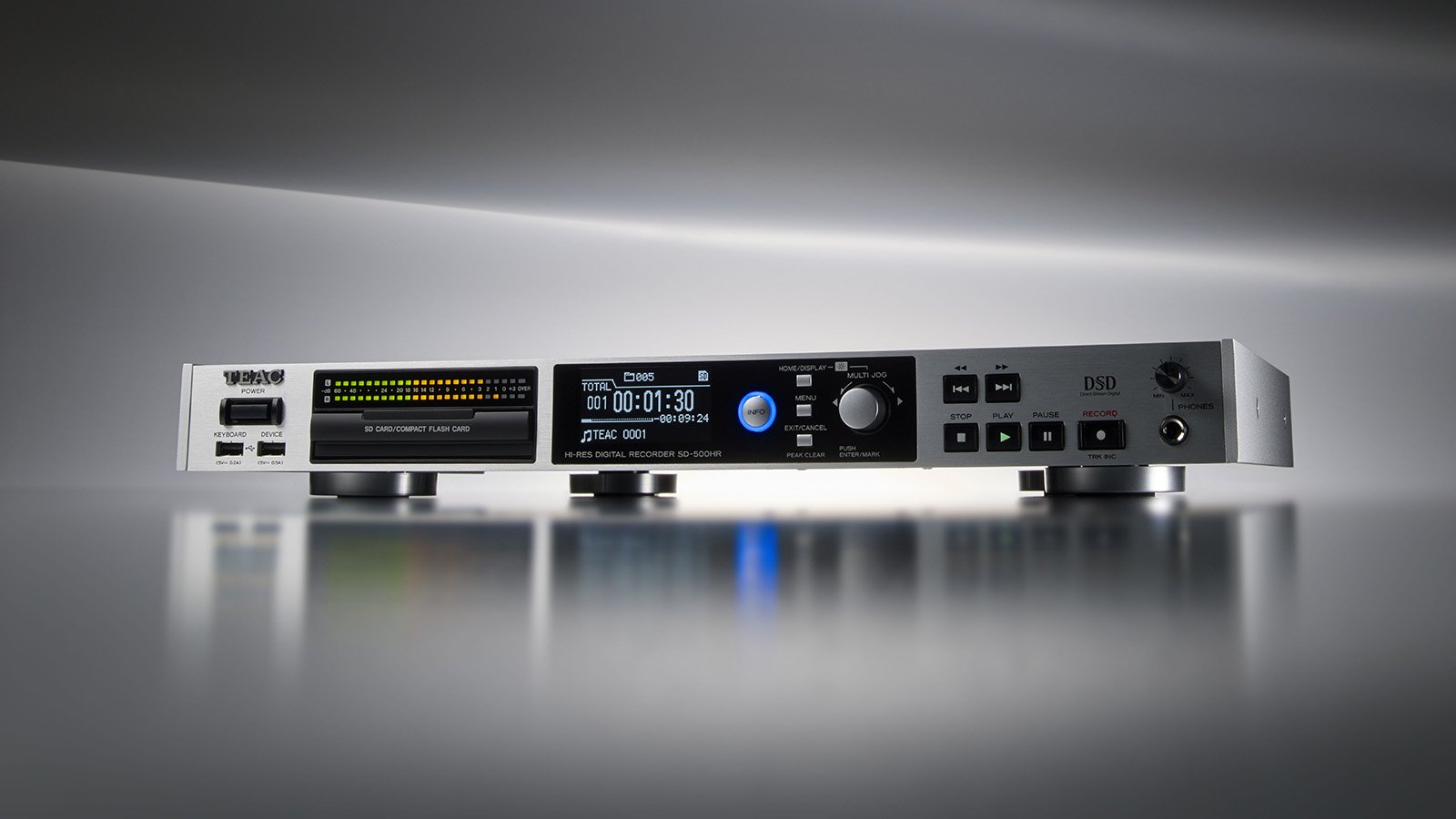 【中古】【人並み外れたに好いたらしい】TEAC ハイレゾ・マスターレコーダー SD-500HR しろがね色