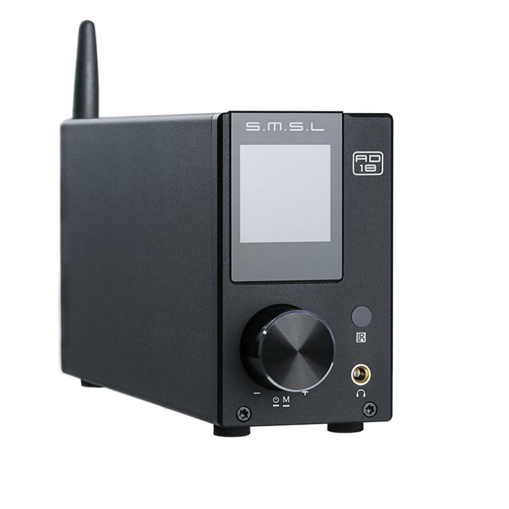 【中古】【非常に良い】S.M.S.L AD18 ステレオ スピーカー パワーアンプ 80Wx2大出力 / Bluetooth 4.2 / Apt-X/NFC デジタルアンプ 2.1ch 重低音信号出力 クラスD オーディ