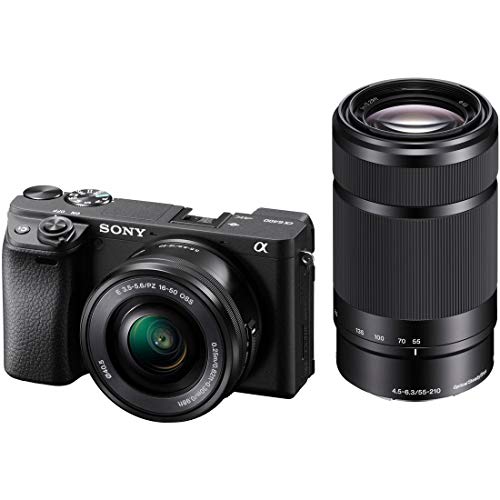 【中古】【非常に良い】SONY(ソニー) APS-C ミラーレス一眼カメラ α6400 ダブルズームレンズキット(同梱レンズ:SELP1650+SEL55210) ブラック ILCE-6400Y B