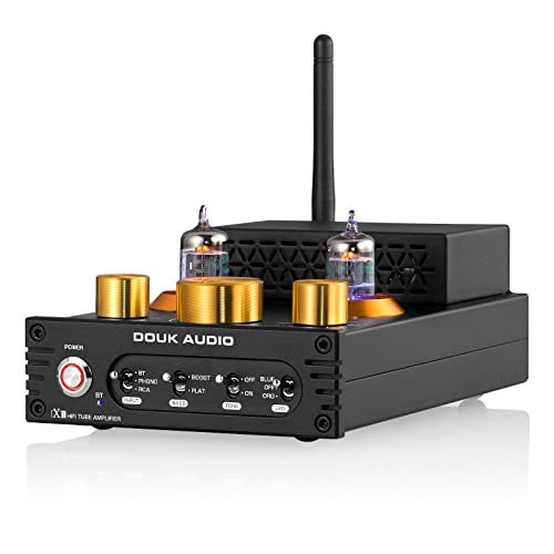 【中古】【非常に良い】Douk Audio X1 GE5752 Bluetooth 5.0 真空管アンプ MM フォノアンプ ターンテーブル用 320W TDA7498E NE5532|スカイマーケットプラス