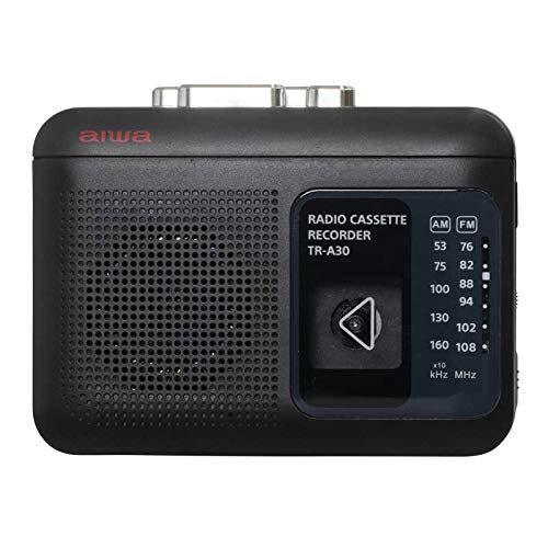 【中古】【非常に良い】アイワ(Aiwa) TR-A30B(ブラック) ラジオカセットレコーダー