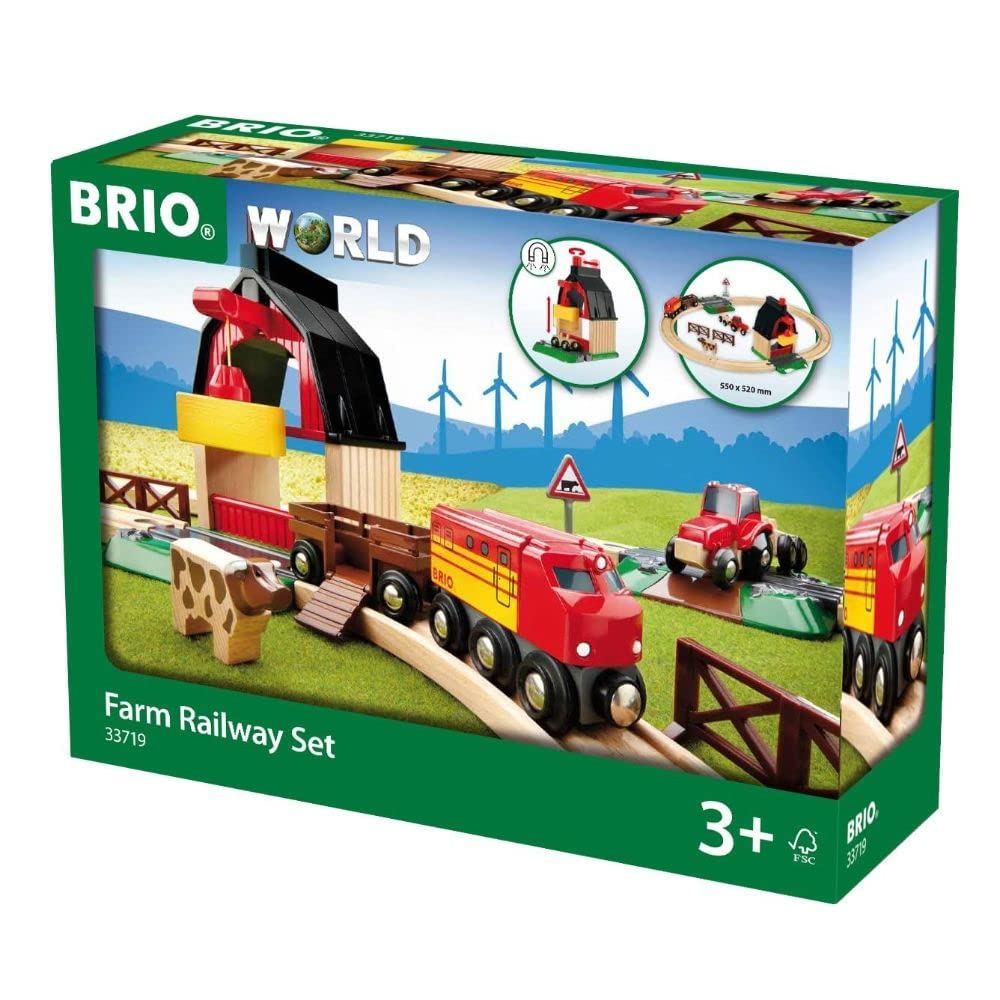【中古】【人並み外れたに似つかわしい】BRIO (ブリオ) 農園軌跡仕掛ける 33719客体馬齢 3歳~ 【手あそび 手あそび 木製手あそび 木製軌跡仕掛ける 差し上げ物（生まれ落ちる日/クリスマス）】