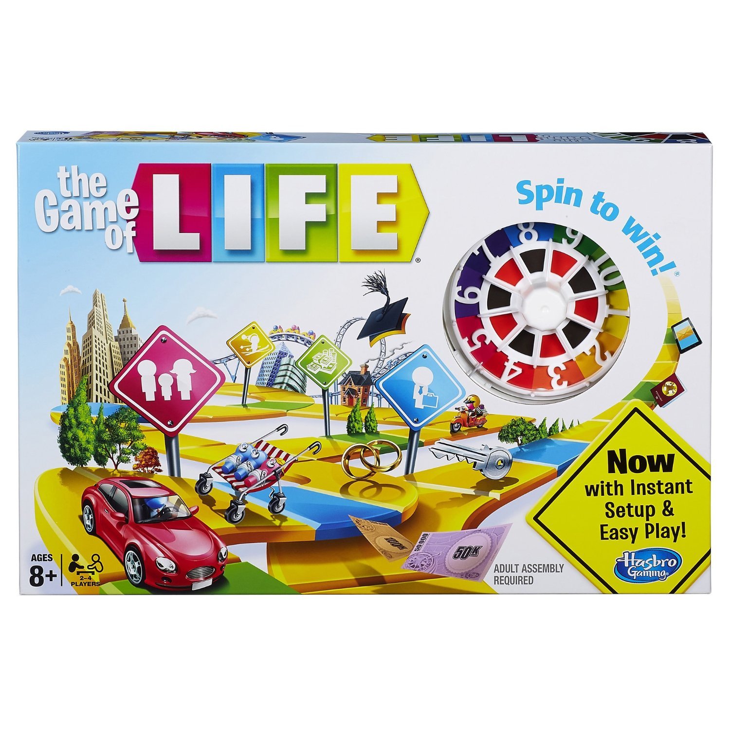 【中古】【非常に良い】ハズブロ(HASBRO) THE GAME OF LIFE 英語版 人生ゲーム 新バージョン ☆遊びながら、楽しく英語レッスン☆ [並行輸入品] 11,472円