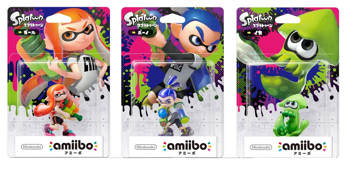 【中古】【非常に良い】amiibo スプラトゥーン 全3種セット ガール ボーイ イカ