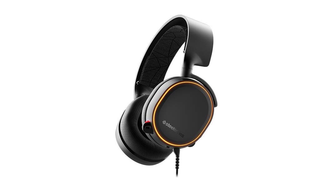 【中古】【非常に良い】密閉型 ゲーミングヘッドセット SteelSeries Arctis 5 Black 61443