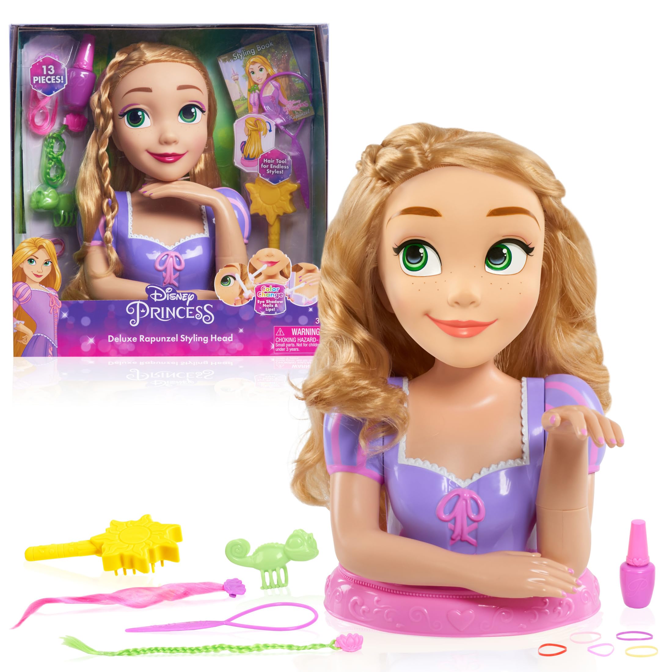 【中古】【非常に良い】Disney(ディズニー) ラプンツェル スタイリングヘッド デラックス 塔の上のラプンツェル [並行輸入品]｜スカイマーケットプラス