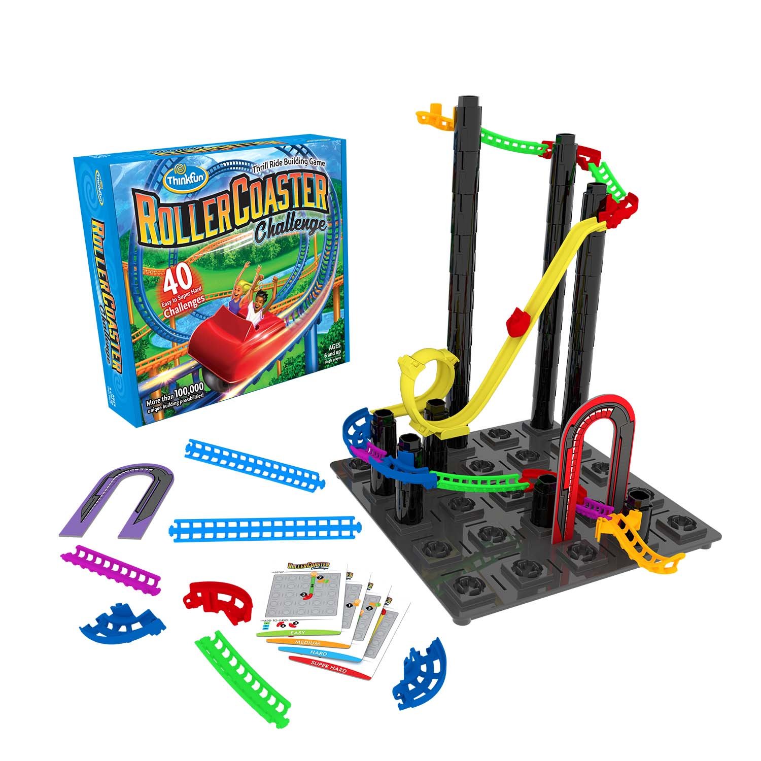 【中古】【非常に良い】ThinkFun（シンクファン） ゲーム 『 ローラー・コースター・チャレンジ 』 1046 対象年齢6歳~ 【 物理的思考力を育む 論理的思考力を鍛える 知育ゲーム プレゼント（誕生日/クリスマス