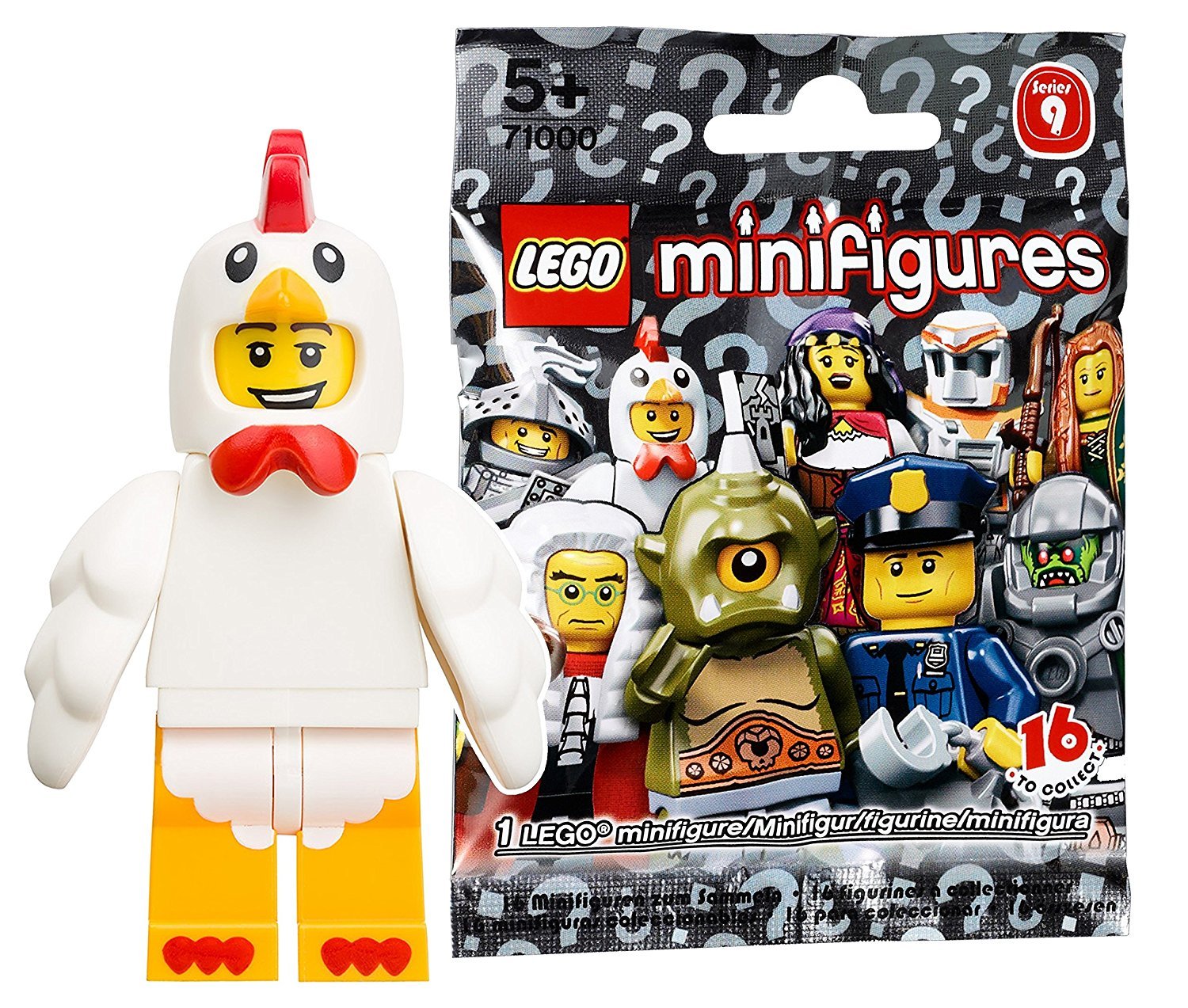 【中古】【非常に良い】レゴ (LEGO) ミニフィギュア シリーズ9 チキンの着ぐるみを着た男 未開封品 (LEGO Minifigure Series9 Chicke Suite Guy) 71000-7