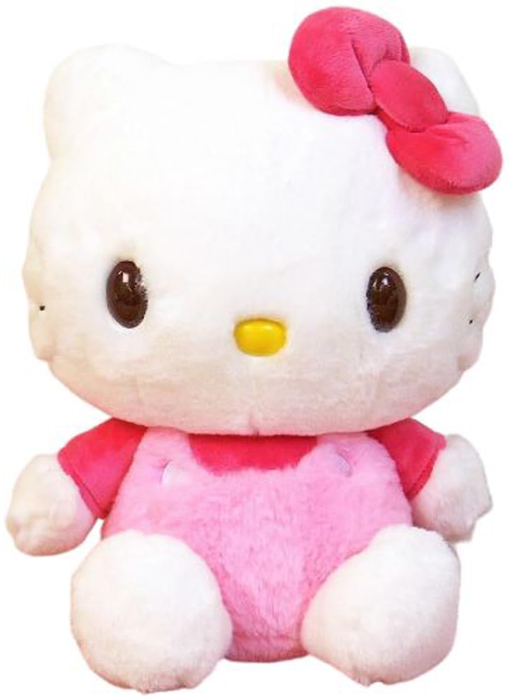 【中古】【非常に良い】ナカジマコーポレーション ほわほわ ハローキティ M ピンク 28cm×23.5cm×16.5cm Sanrio Hello Kitty ぬいぐるみ 143020-20