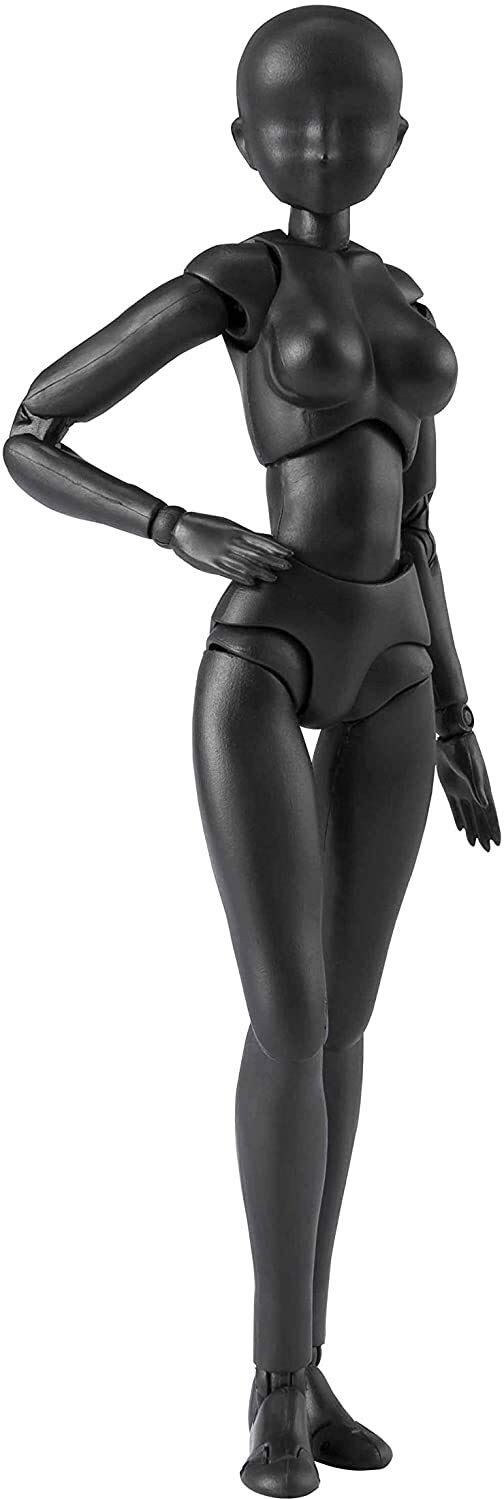 【中古】【非常に良い】TAMASHII NATIONS S.H.フィギュアーツ ボディちゃん DX SET 2 (Solid black Color Ver.) 約135mm ABS&PVC製 可動フィギュア｜スカイマーケットプラス