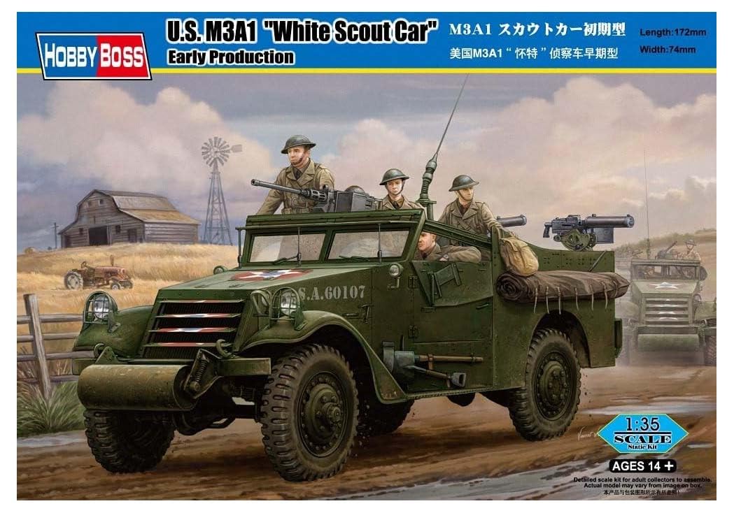 【中古】【非常に良い】ホビーボス 1/35 ファイティングヴィークル シリーズ M3A1 スカウトカー プラモデル