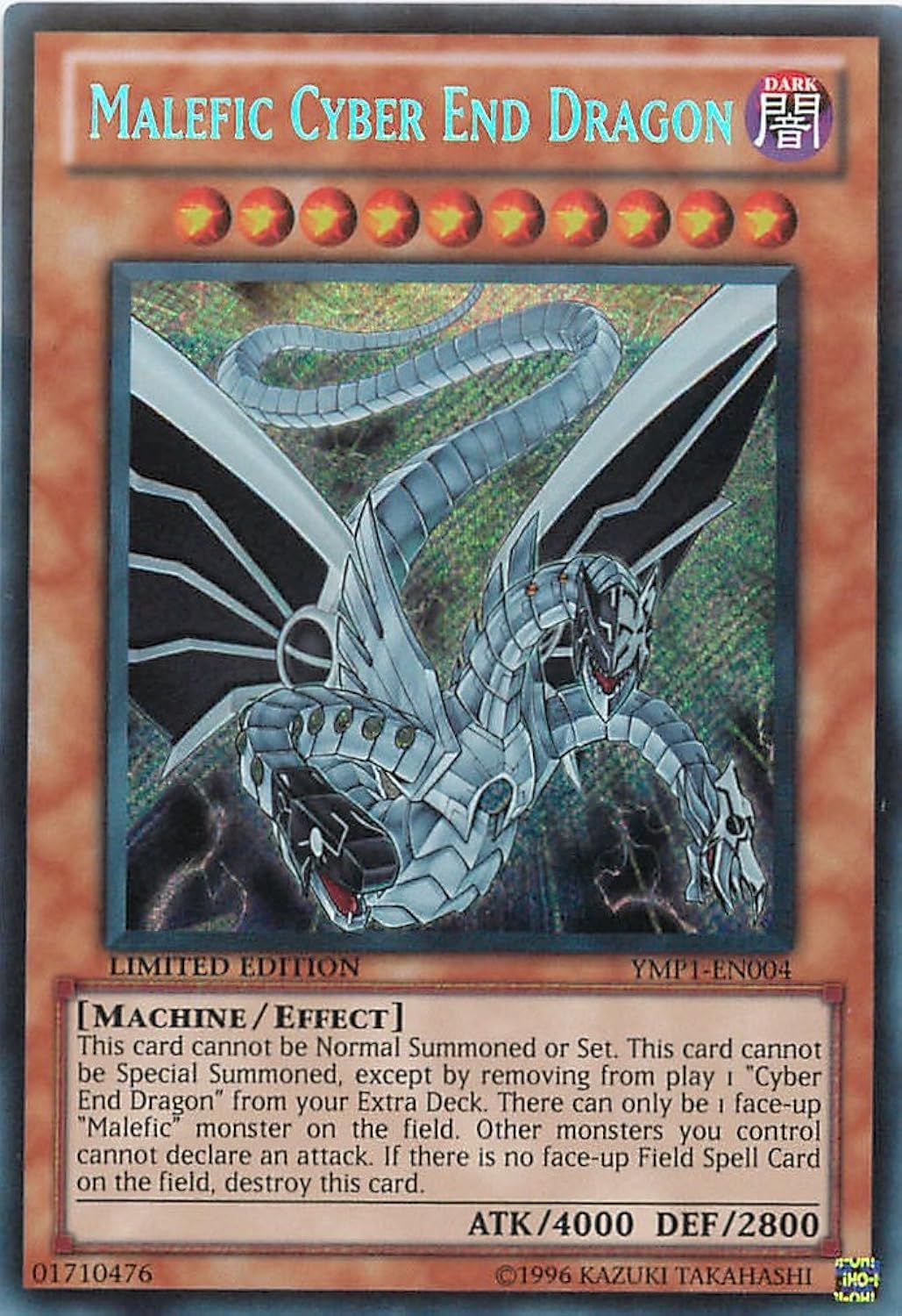 【中古】【人並み外れたに好いたらしい】遊び戯れる王 英語版 Malefic Cyber End Dragon (YMP1-EN004) - 3D Bonds Beyond Time Movi...