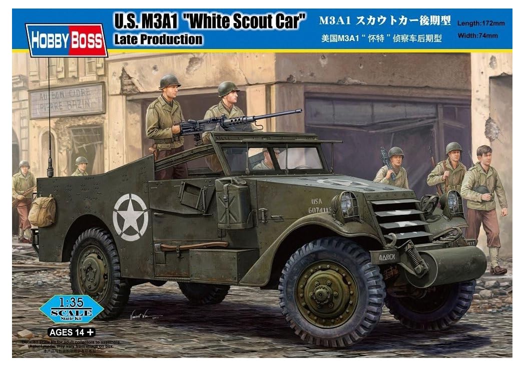 【中古】【非常に良い】ホビーボス 1/35 ファイテングヴィーグルシリーズ M3A1 スカウトカー 後期型 プラモデル