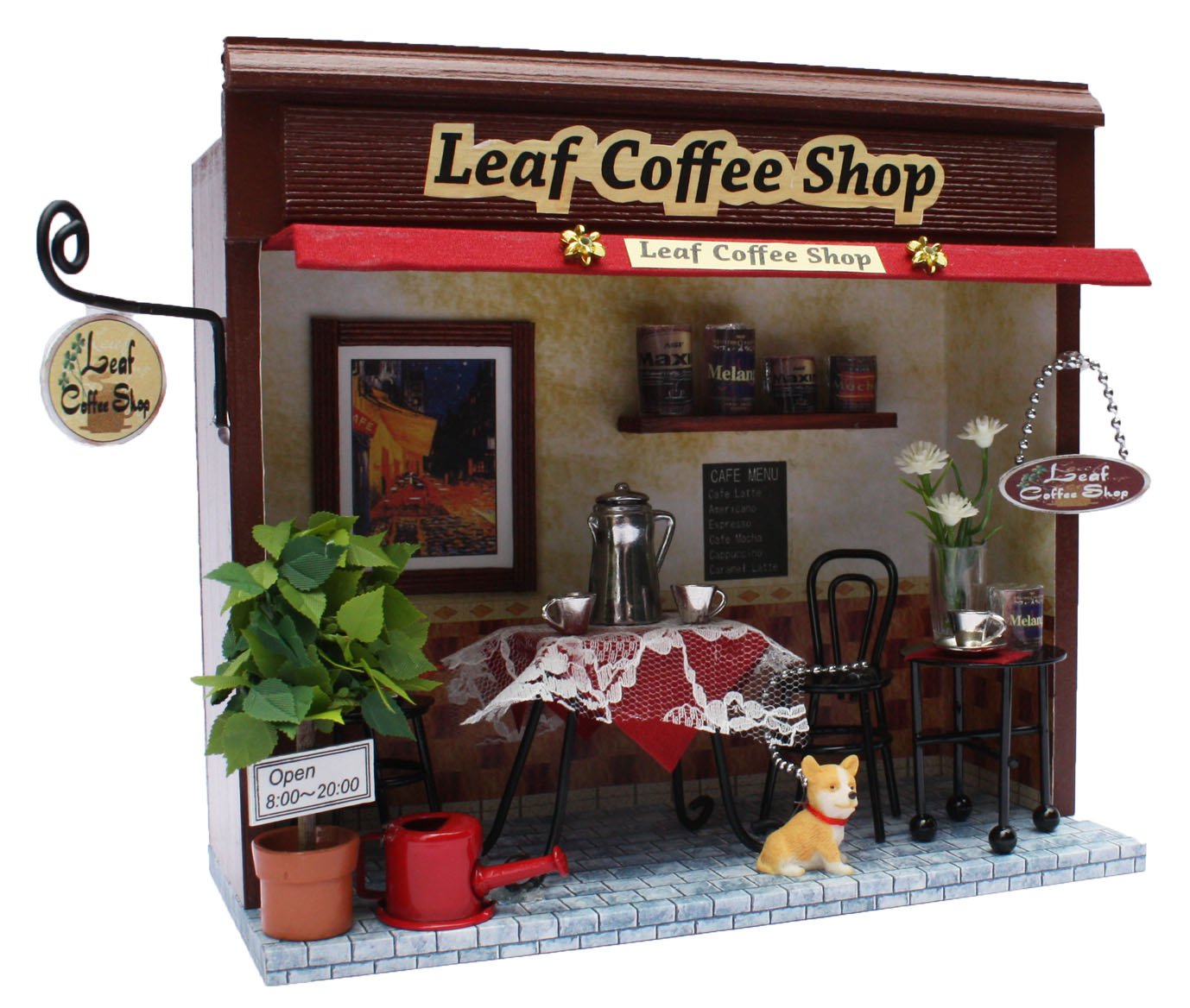 【中古】【非常に良い】ビリー 手作りドールハウスキット 街角のお店キット リーフコーヒーショップ 8787
