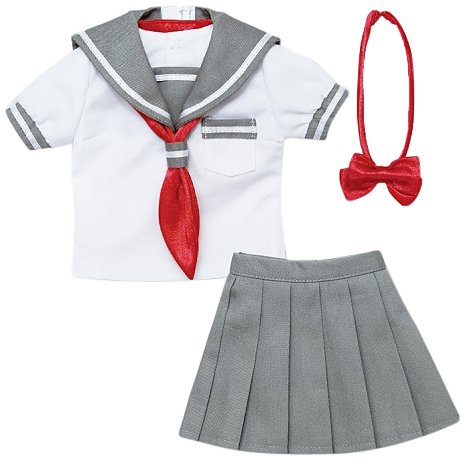 【中古】【人並み外れたに似つかわしい】50乗り組み員夏服set 白いこと×薄墨色