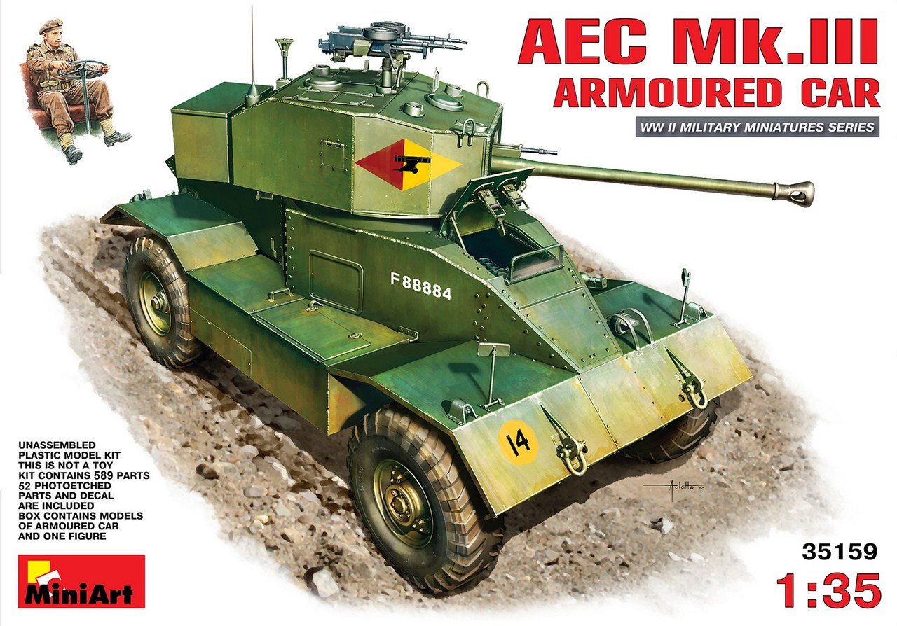 【中古】【非常に良い】ミニアート 1/35 AEC Mk.3装甲車 プラモデル|スカイマーケットプラス