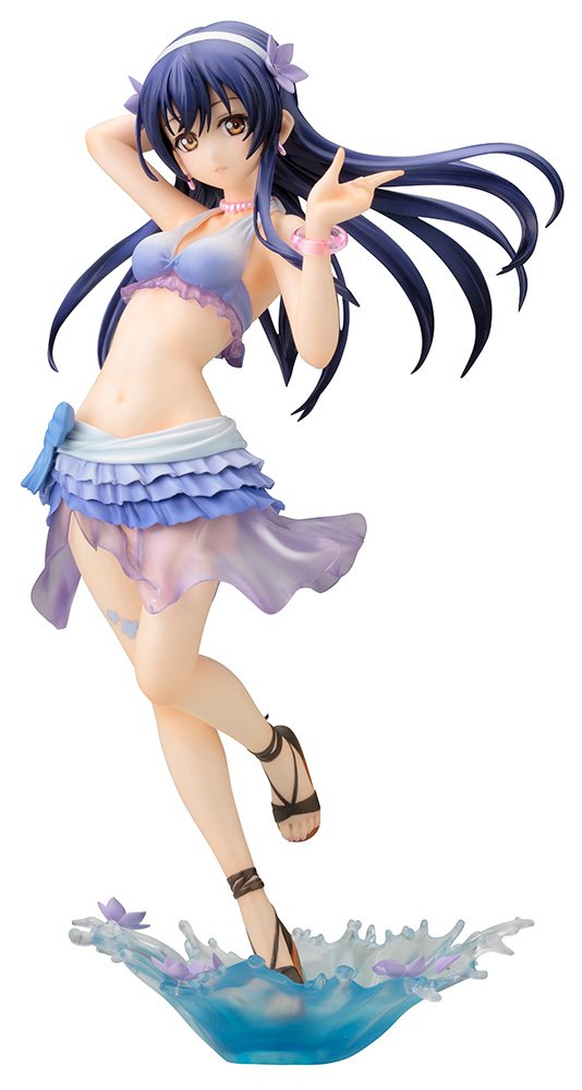 【中古】【非常に良い】コトブキヤ ラブライブ! School idol project 園田海未 -夏色えがおで12Jump! Ver.- 1/8スケール PVC製 塗装済み完成品フィギュア
