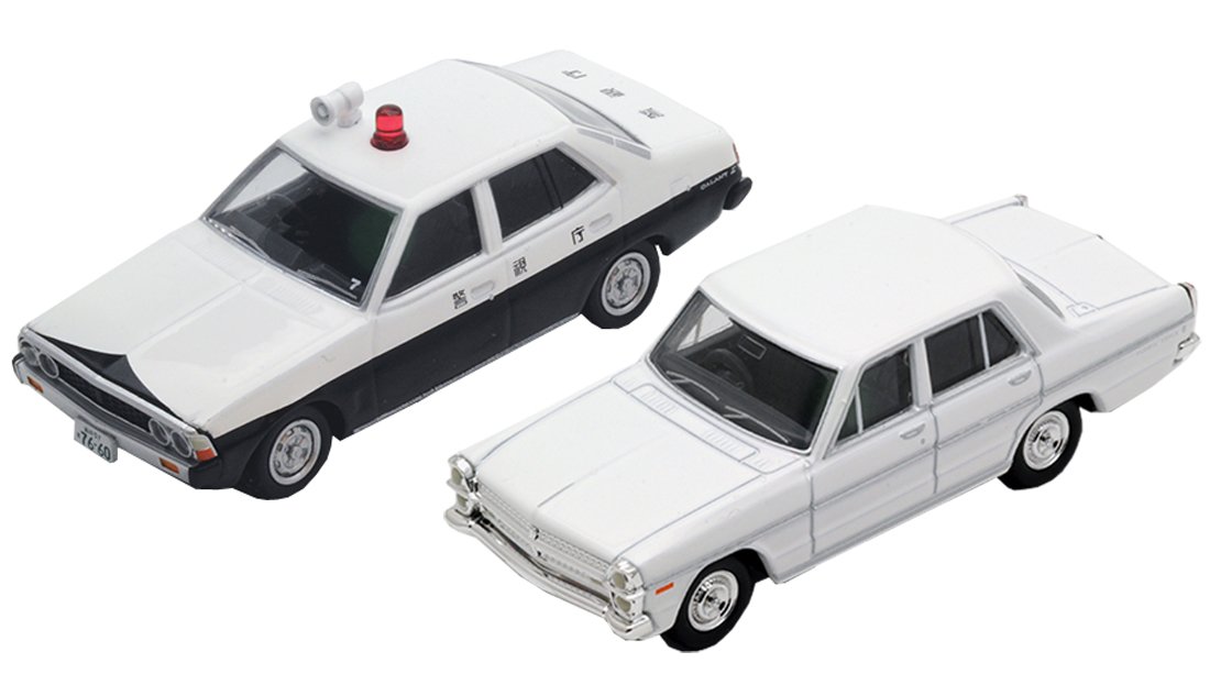 【中古】【非常に良い】トミカ リミテッドビンテージ LV-太陽にほえろ!(02「激突」より) 三菱ギャランΣパトカー+日産グロリア(白)2台セット 完成品