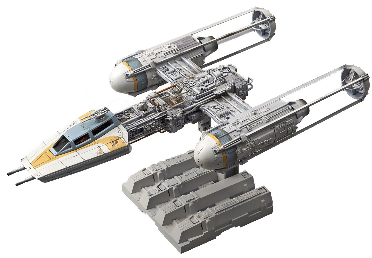 【中古】【非常に良い】スター・ウォーズ Yウイング・スターファイター 1/72スケール 色分け済みプラモデル