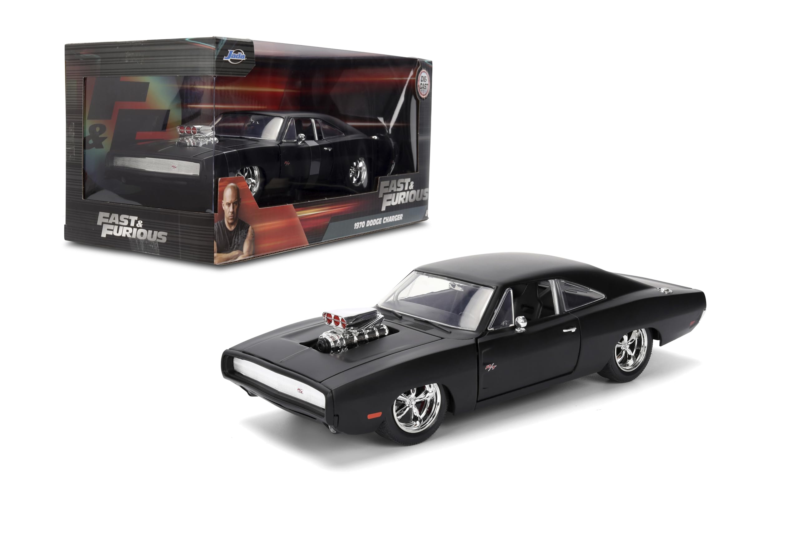 【中古】【人並み外れたに好いたらしい】JADATOYS 1:24 ワイルドスピード DOMS 1970 DODGE CHARGER R/T (MATTE BK) [並行輸入品] ミニカー・トイカー-乗り物のおもちゃ-おもちゃ