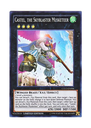 【中古】【非常に良い】遊戯王 英語版 CT12-EN006 Castel the Skyblaster Musketeer 鳥銃士カステル (スーパーレア) Limited Edition